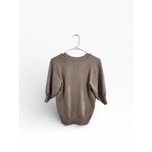 Copied - Joie Womens M iridescent sparkly sweater stretch feminine Light Spring - Picture 9 of 16